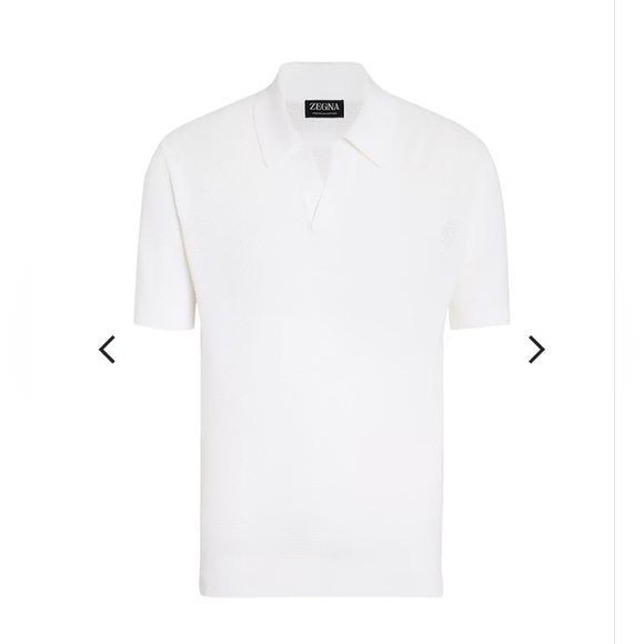 Zegna Italy Men Polo Ribbed Hem Shirt Premium Cotton Short Sleeve Ochre $1100 - Picture 5 of 16